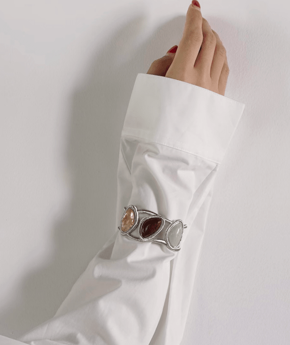 Geometric Stone Cuff Bracelet - floysun