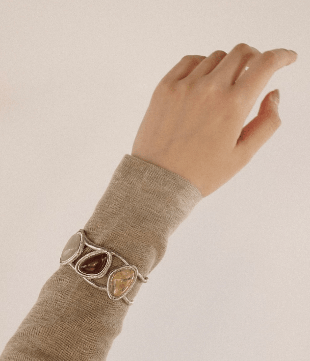 Geometric Stone Cuff Bracelet - floysun