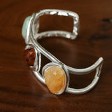 Geometric Stone Cuff Bracelet - floysun
