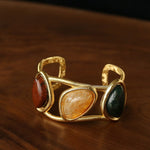 Geometric Stone Cuff Bracelet - floysun