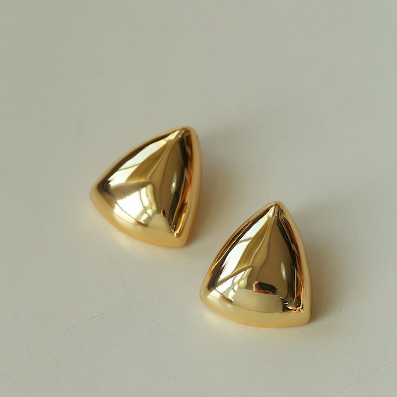 Geometric Triangle Polished Minimalist Earrings - floysun