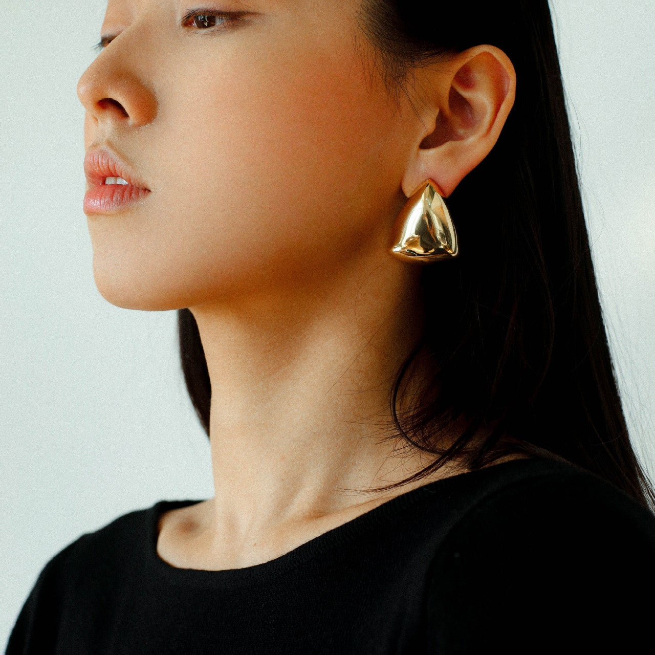 Geometric Triangle Polished Minimalist Earrings - floysun