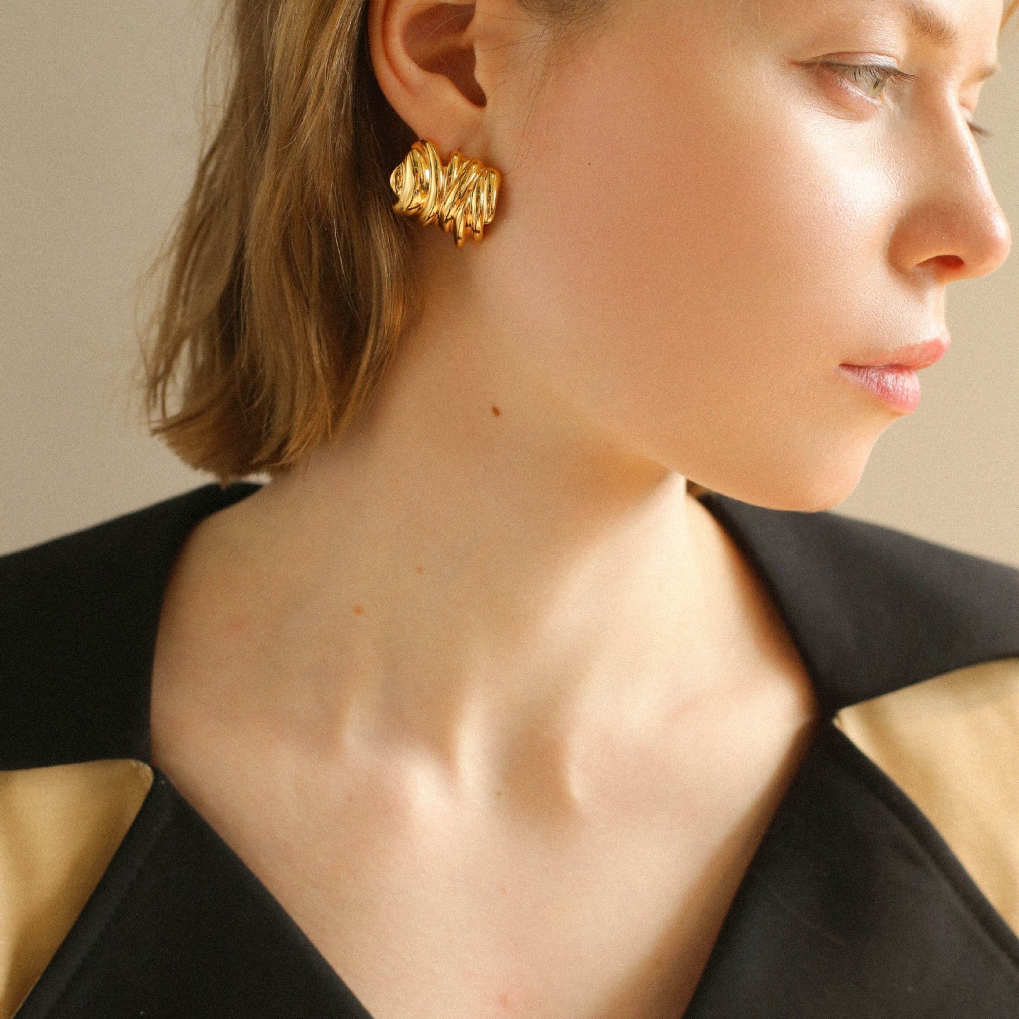 Geometric Twisted Metal Earrings - floysun