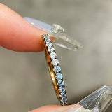 Georgian-Style Black & Gold Moissanite Eternity Band Ring - floysun
