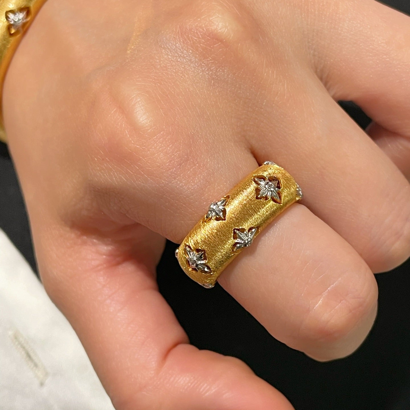 Gilded Clover Filigree Ring - floysun