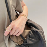 Glamorous Adjustable Oval Rings - Gold - floysun