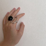 Glamorous Adjustable Oval Rings - Silver - floysun