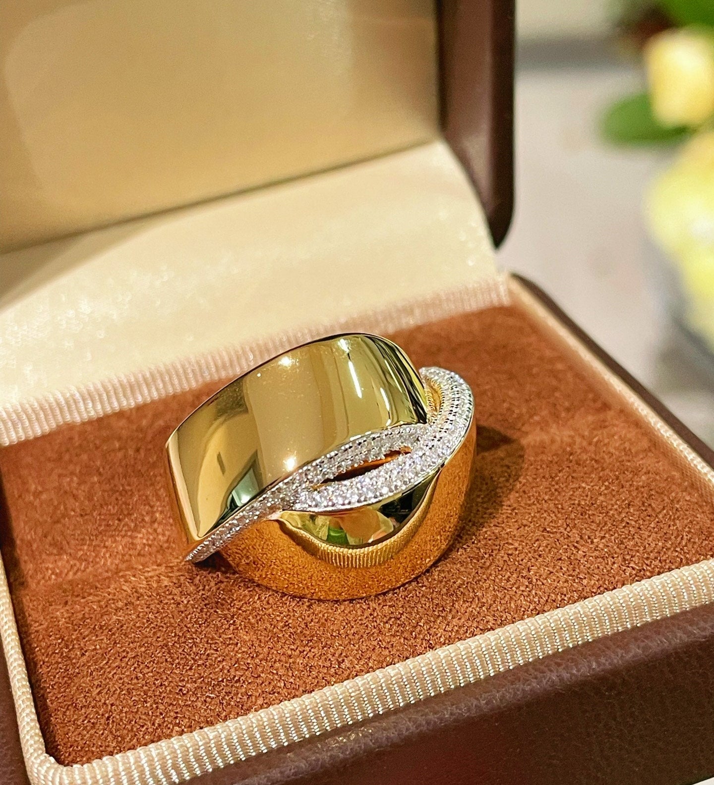 Glossy Cross Dome Ring - floysun
