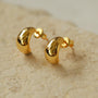 Glossy Water Drop Huggie Earrings - floysun