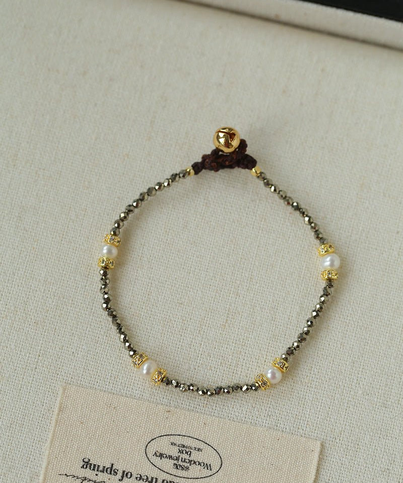 Gold Ore & Pearl Beaded Bracelet - floysun