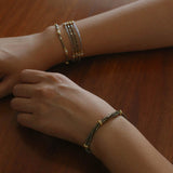 Gold Ore & Pearl Beaded Bracelet - floysun