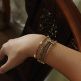 Gold Ore & Pearl Beaded Bracelet - floysun