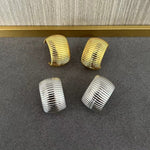 Gold - Plated Textured Statement Earrings - floysun