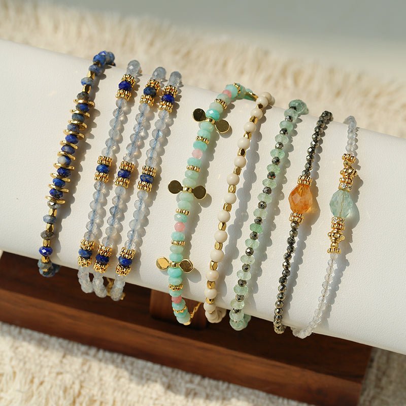 Golden Ember Bracelet | Shimmering Pyrite with Citrine Centerpiece - floysun