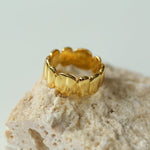 Golden Lace Petal Ring - floysun