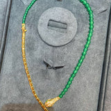 Golden Serpent Red Chalcedony Bead Necklace - floysun