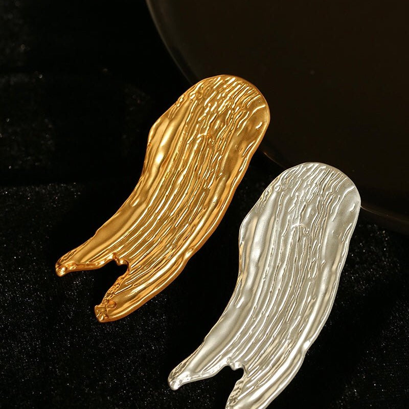 Golden Silver Stroke Artistic Brooch - floysun