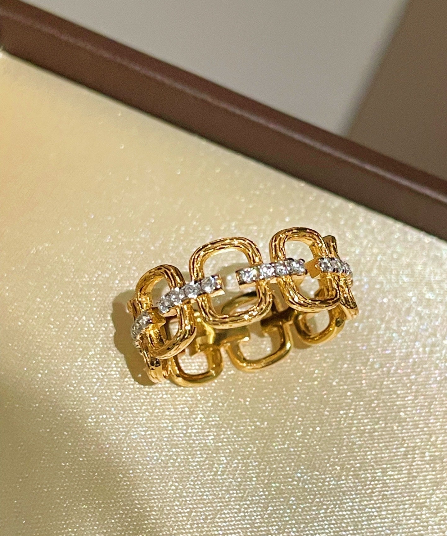 Golden Vinework Filigree Open Ring - floysun