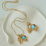 Goldfish Turquoise Brooch - floysun