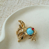 Goldfish Turquoise Brooch - floysun
