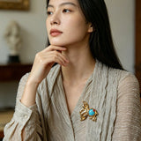 Goldfish Turquoise Brooch - floysun