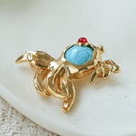Goldfish Turquoise Brooch - floysun