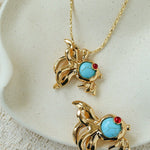Goldfish Turquoise Brooch - floysun