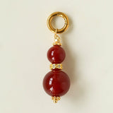 Gourd Pendant Necklace with Tiger’s Eye or Red Agate Adjustable - floysun