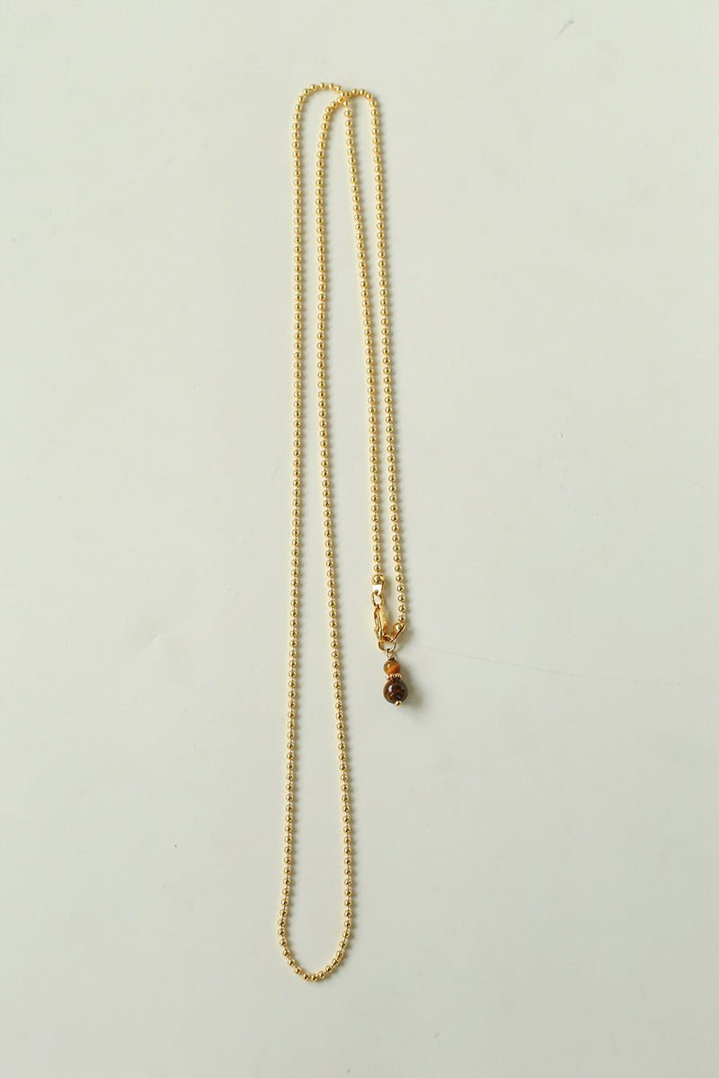 Gourd Pendant Necklace with Tiger’s Eye or Red Agate Adjustable - floysun