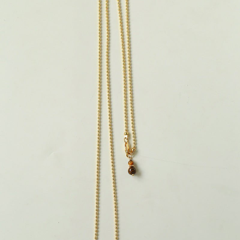 Gourd Pendant Necklace with Tiger’s Eye or Red Agate Adjustable - floysun