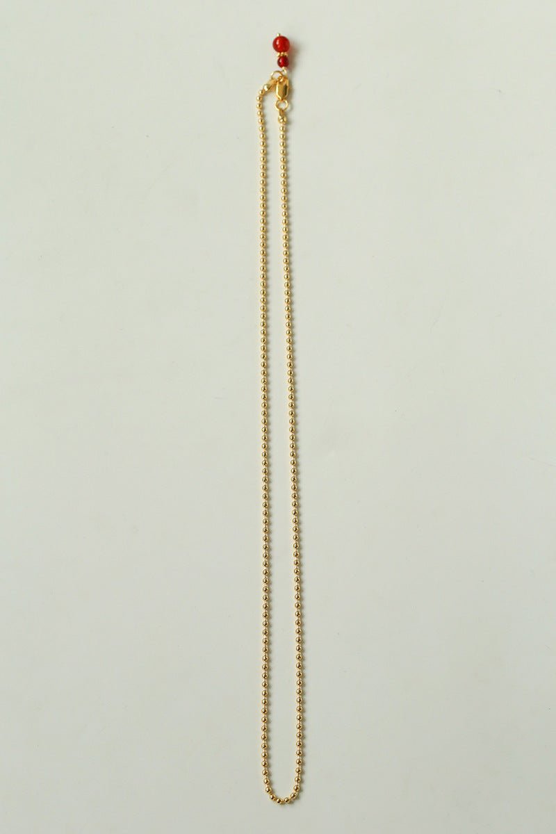 Gourd Pendant Necklace with Tiger’s Eye or Red Agate Adjustable - floysun