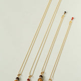 Gourd Pendant Necklace with Tiger’s Eye or Red Agate Adjustable - floysun