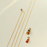 Gourd Pendant Necklace with Tiger’s Eye or Red Agate Adjustable - floysun