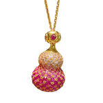 Gradient Pink Gourd Pendant Necklace - floysun