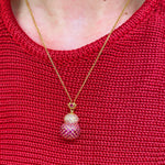 Gradient Pink Gourd Pendant Necklace - floysun