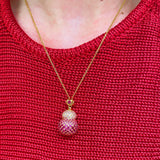 Gradient Pink Gourd Pendant Necklace - floysun