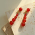 Gradient Red Agate Earrings - floysun