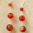 Gradient Red Onyx 925 Silver Dangle Earring - floysun