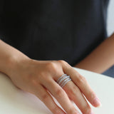 Gray Multi-Layer Labradorite Ring - floysun