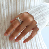 Gray Multi-Layer Labradorite Ring - floysun