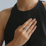 Gray Multi-Layer Labradorite Ring - floysun