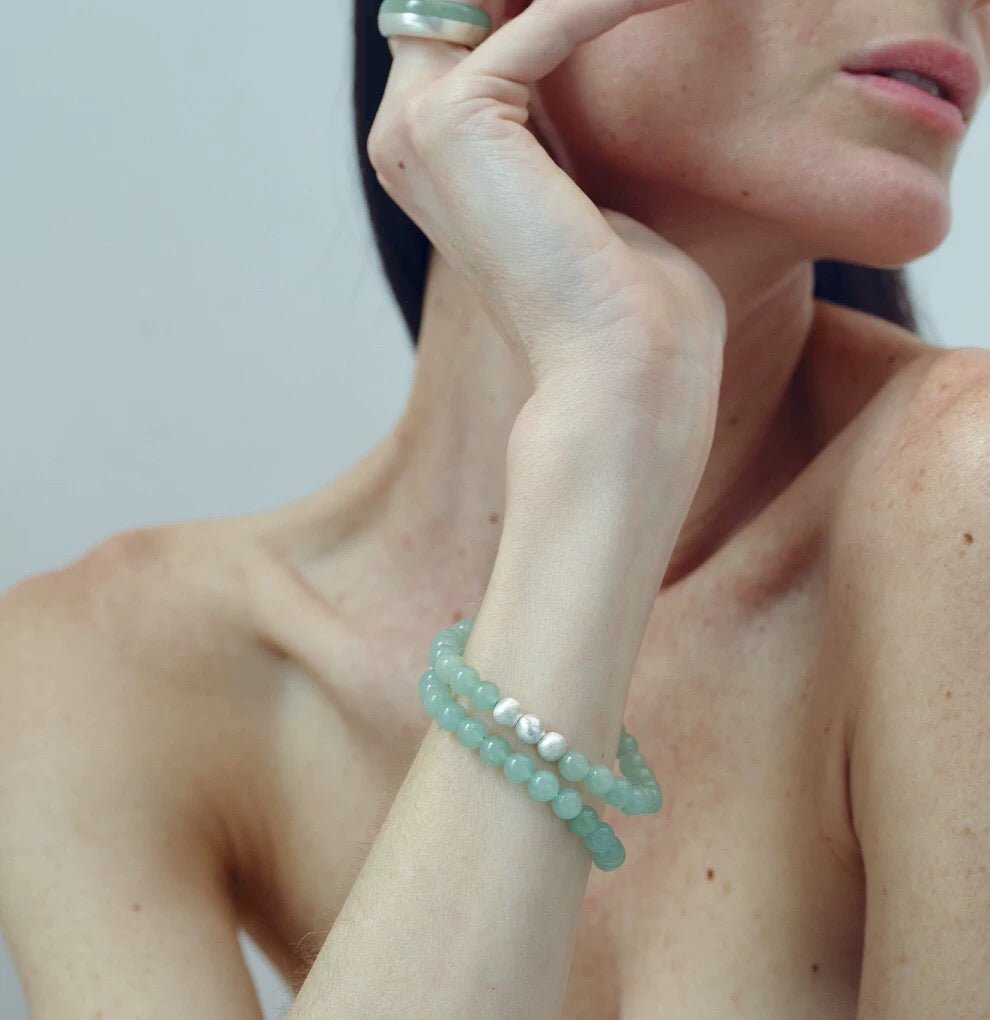 Green Eastern Jade Bead Bracelet - floysun