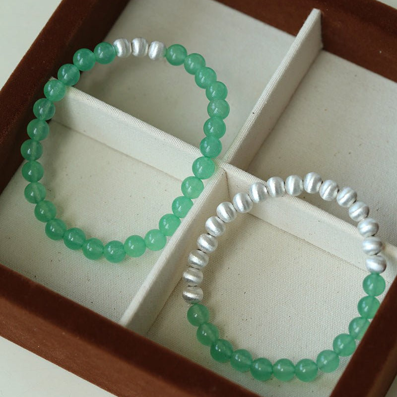 Green Eastern Jade Bead Bracelet - floysun