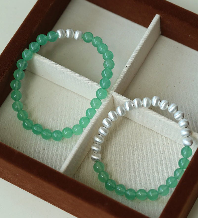 Green Eastern Jade Bead Bracelet - floysun