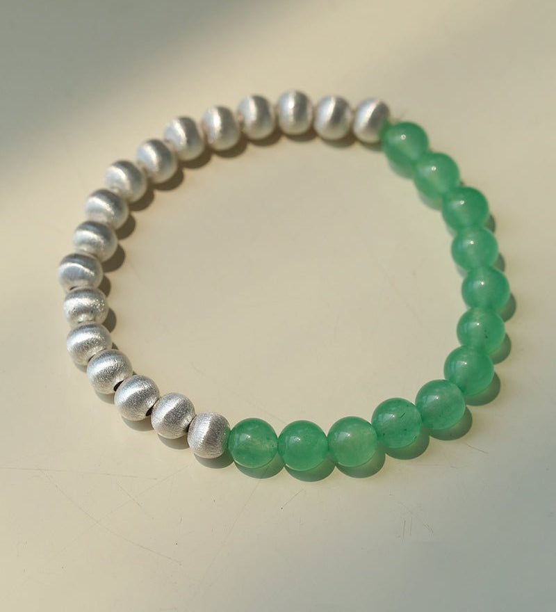 Green Eastern Jade Bead Bracelet - floysun