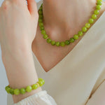 Green Grape Stone Beaded Bracelet - floysun