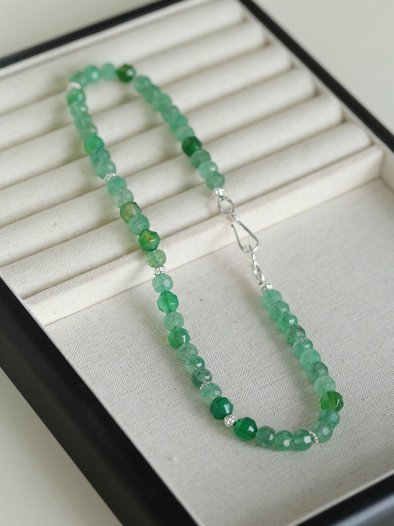 Green Jadeite Multi-Element Beaded Necklace - floysun