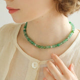 Green Jadeite Multi-Element Beaded Necklace - floysun
