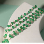 Green Onyx Baroque Pearl Necklace Multilayer Long Sweater Chain - floysun