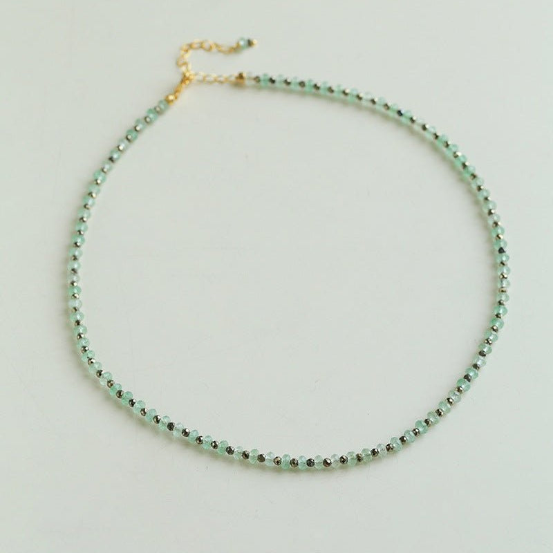 Green Strawberry Quartz Beaded Necklace - floysun